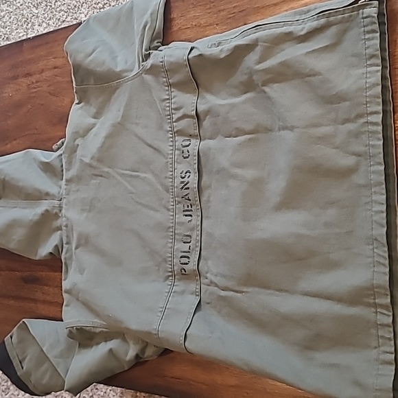 Ralph Lauren army style hoodie anarondak pullover air patrol green size small - Picture 4 of 5